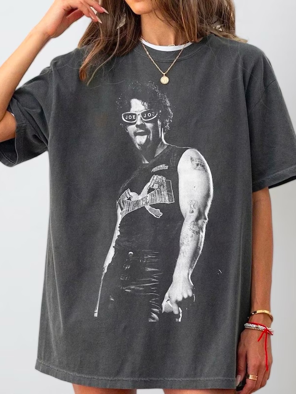 Edgy Joe Sunglasses Rockstar Pepper Comfort Colors Graphic Tee Retro
